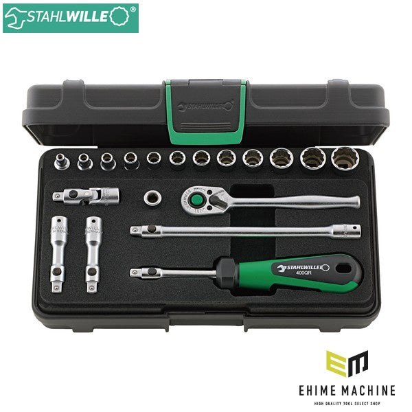 日本正規品 スタビレー 19点組 1/4SQ ソケットレンチセット (40AD/12/7QRSKN)(4018754261611) STAHLWILLE