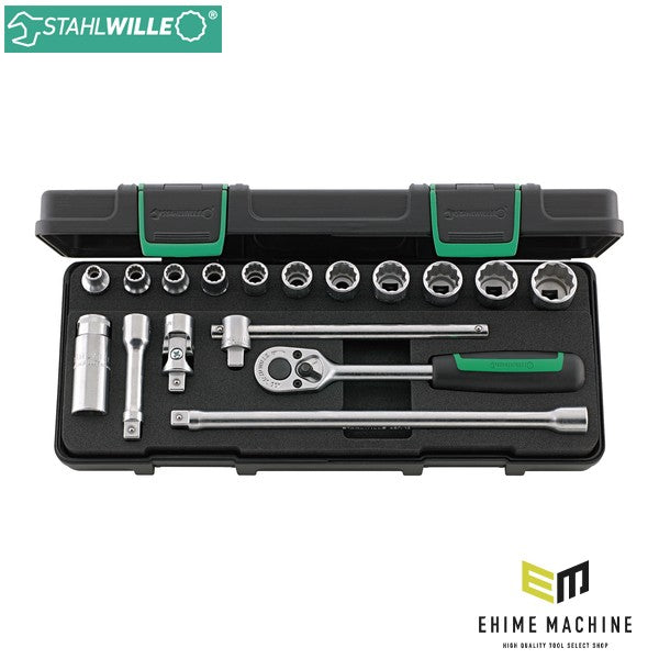 日本正規品 スタビレー 17点組 3/8SQ ソケットレンチセット (45A/12/5KN)(4018754260775) STAHLWILLE
