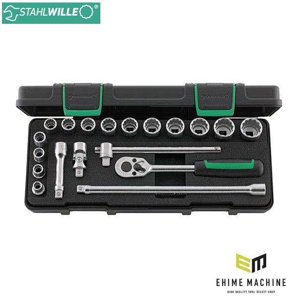 日本正規品 スタビレー 19点組 3/8SQ ソケットレンチセット (45/14/5IKN)(4018754260751) STAHLWILLE