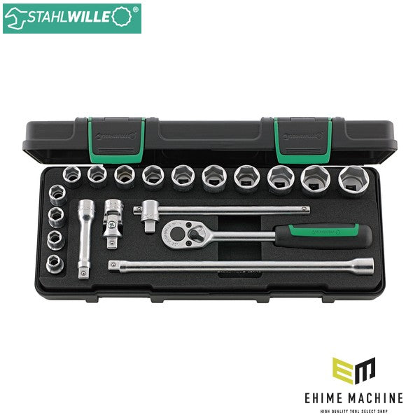 日本正規品 スタビレー 19点組 3/8SQ ソケットレンチセット (456/14/5IKN)(4018754260737) STAHLWILLE