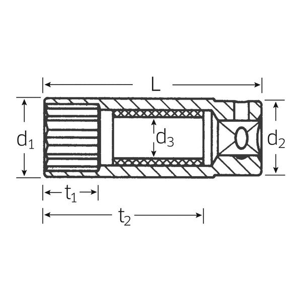 日本正規品 スタビレー 3/8SQ プラグソケット 5/8 (4600-16-5/8)(4018754003204) STAHLWILLE