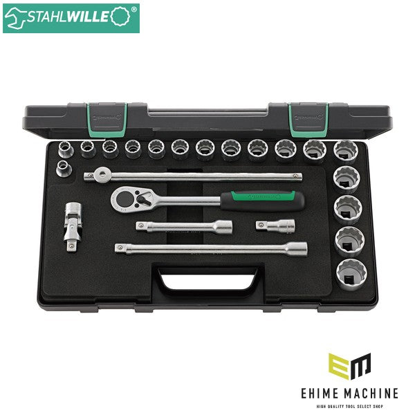 日本正規品 スタビレー 23点組 1/2SQ ソケットレンチセット (50A/17/6KN)(4018754260966) STAHLWILLE