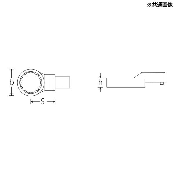 日本正規品 スタビレー ジョイントサイズ9×12mm トルクレンチ用差替メガネヘッド インチサイズ 11/16 差替ヘッド (732A/10-11/16)(4018754035120) STAHLWILLE