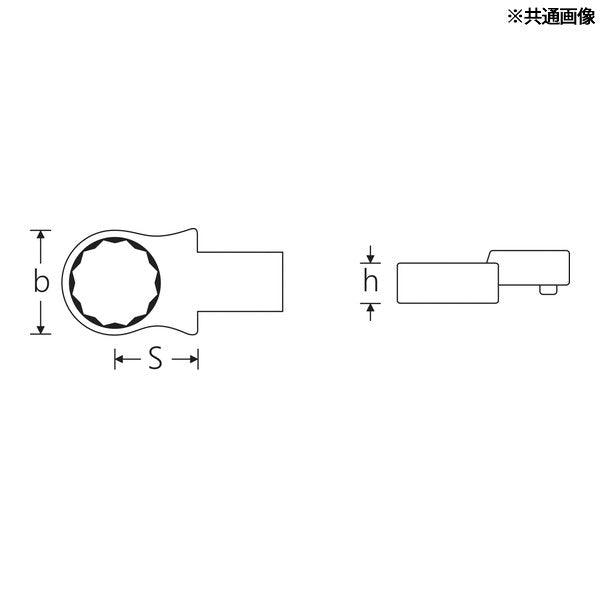 日本正規品 スタビレー ジョイントサイズ14×18mm トルクレンチ用差替メガネヘッド インチサイズ 13/16 差替ヘッド (732A/40-13/16)(4018754035212) STAHLWILLE