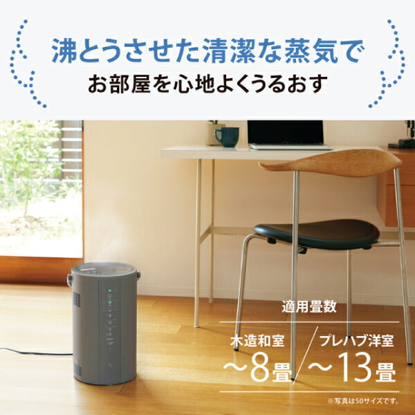 [期間限定セット] 象印 スチーム式加湿器 EE-DG50 グレー 480mL/h 4.0L 洋室13畳 フィルター不要 自動加湿 クエン酸4包付き (EEDG50HACDKB03KXJSET) ZOJIRUSHI