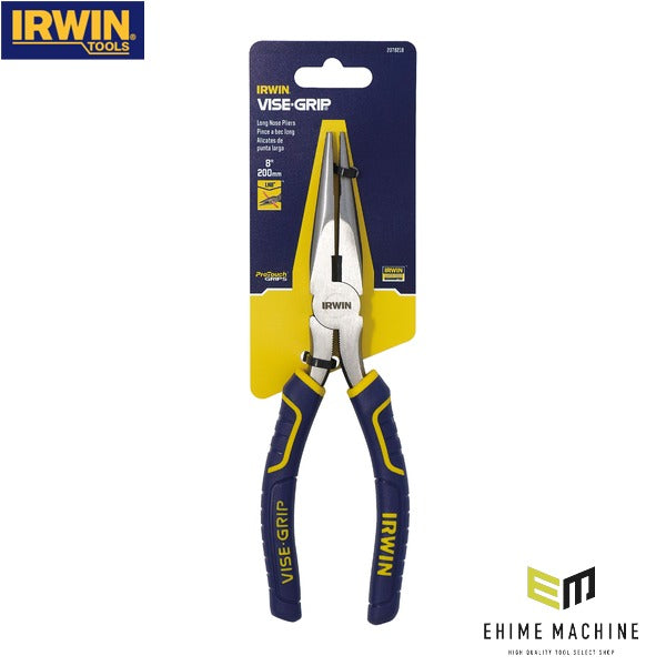 アーウィン ロングノーズプライヤー 200mm カッター付 ラジオペンチ (2078218)(0038548028156) IRWIN