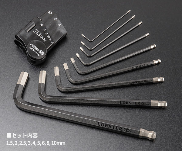 [26SS新商品] ロブテックス J-CRAFT99 ボールポイント六角棒レンチセット 9本組 (JBBWM9S)(4963202018074)  ツーナインズ