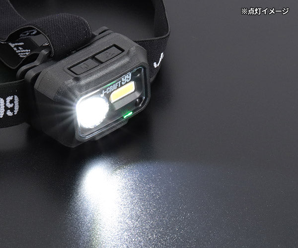 [26AW新商品] ロブテックス J-CRAFT99 LEDヘッドライト 高演色Ra97+ タッチレス操作 取り外せるマグネット付 IP66 USB充電 (JBLLH1)(4963202022927) ジェークラフト ツーナインズ LOBSTER