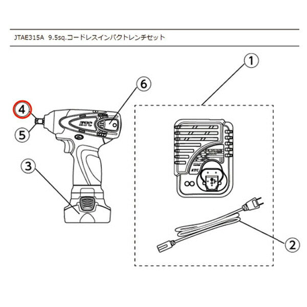 [部品・代引き不可] KTC JTAE315A用パーツ 【 Cリング 】 JAE301-CR