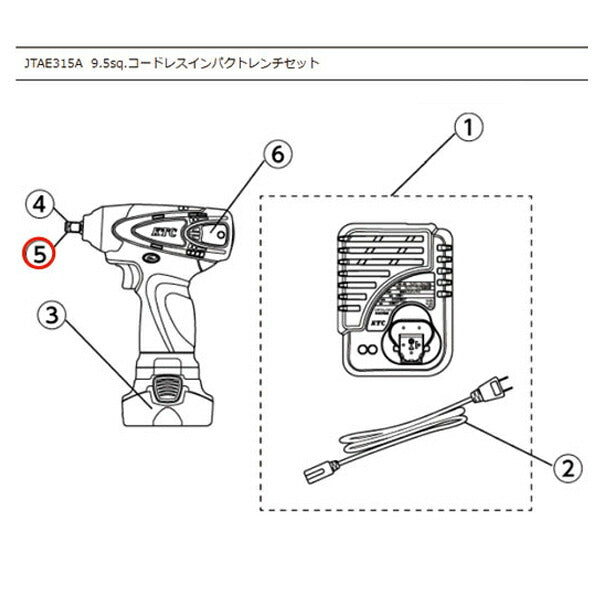 [部品・代引き不可] KTC JTAE315A用パーツ 【 Oリング 】 JAE301-OR