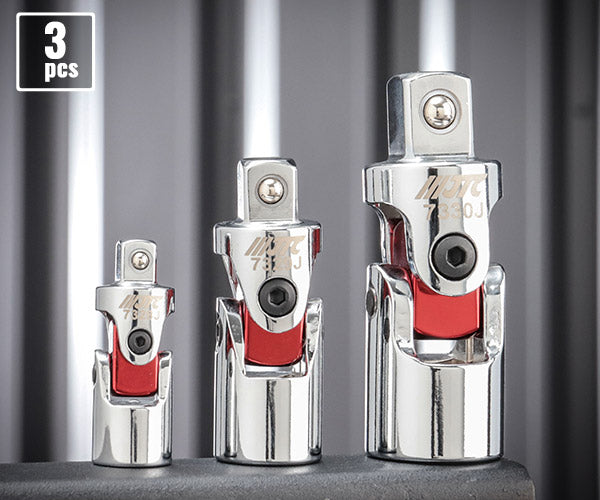 JTC ユニバーサルジョイント 3個セット 6.3sq / 9.5sq / 12.7sq (JTC7330S)(4713218698162) プラグ交換 狭所作業用 変形防止スプリング内蔵