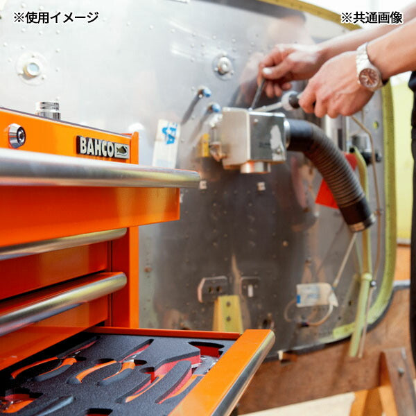 [メーカー直送業者便]日本正規品 バーコ 7段引き出し ロールキャブ カーマインレッド ゴムマット仕様天板 (K1475KXL7PSV)(7314150186976) BAHCO