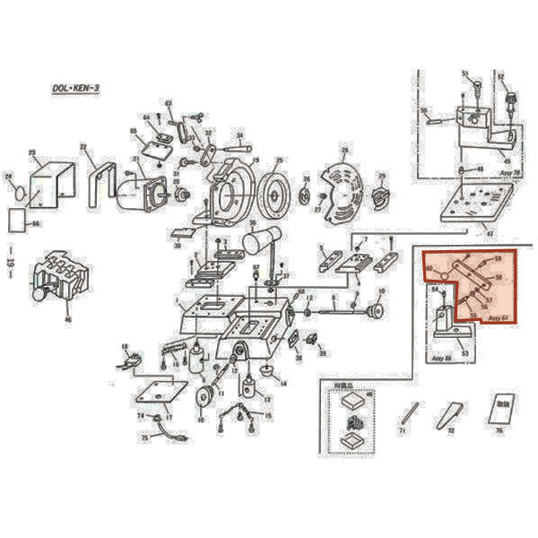 [部品・代引き不可] CGK ドリル 研磨機(ドルケン) DL-1/DL-3用 【 ドレッサーASSY 】 K20100-047-0A