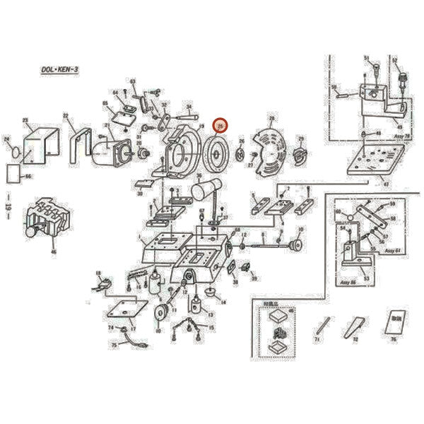 部品・代引き不可] CGK ドリル 研磨機(ドルケン) DL-1/DL-3用 【 PA砥石 】 K20104-