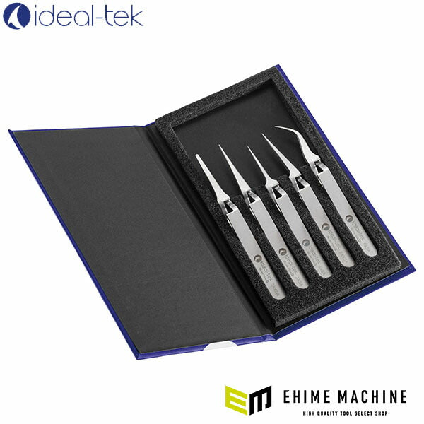 日本正規品 アイデアルテック 逆作用ステンレスピンセット 5本組 (K5PINX.IT)(7640174710706) ideal-tek
