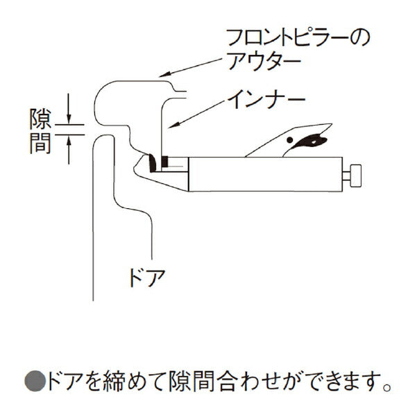 KOTO KC-190D ドアバイス ドアの隙間合わせに便利 特殊形状バイスプライヤー バイスグリッププライヤー 江東産業 板金工具