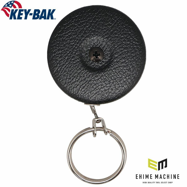 日本正規品 キーバック リトラクタブルキーチェーン オリジナルシリーズ (0003-013) (0088056015094) 24インチ  固定式ベルトループ ブラック キーリール KEY-BAK