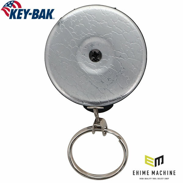 日本正規品 キーバック リトラクタブルキーチェーン オリジナルシリーズ (0004-011) (0088056015100) 24インチ 着脱可能回転式ベルトクリップ クローム キーリール KEY-BAK