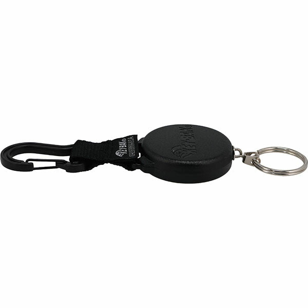 日本正規品 キーバック リトラクタブルキーチェーン SECURIT (0008-003) (0088056900048) 24インチ カラビナ ブラック 伸縮式 キーリール 鍵10本対応 KEY-BAK