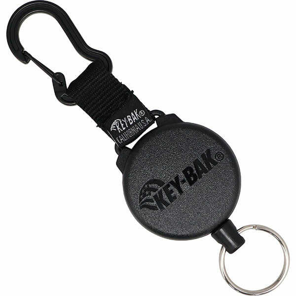 日本正規品 キーバック リトラクタブルキーチェーン SECURIT (0488-706) (0088056905975) 36インチ カラビナ ブラック 耐荷重370g 鍵22本対応 KEY-BAK