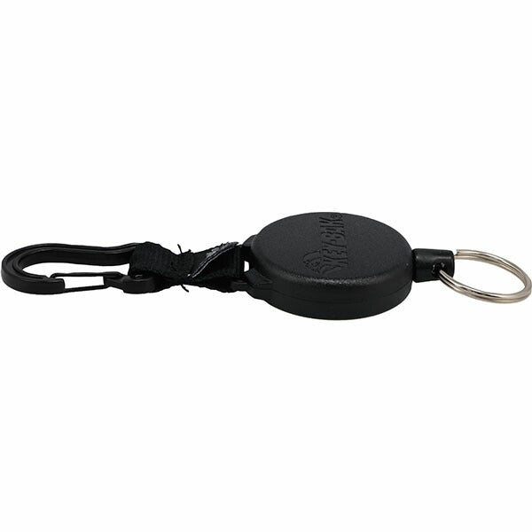 日本正規品 キーバック リトラクタブルキーチェーン SECURIT (0488-803) (0088056900031) 48インチ カラビナ ブラック 耐荷重225g 鍵15本対応 KEY-BAK