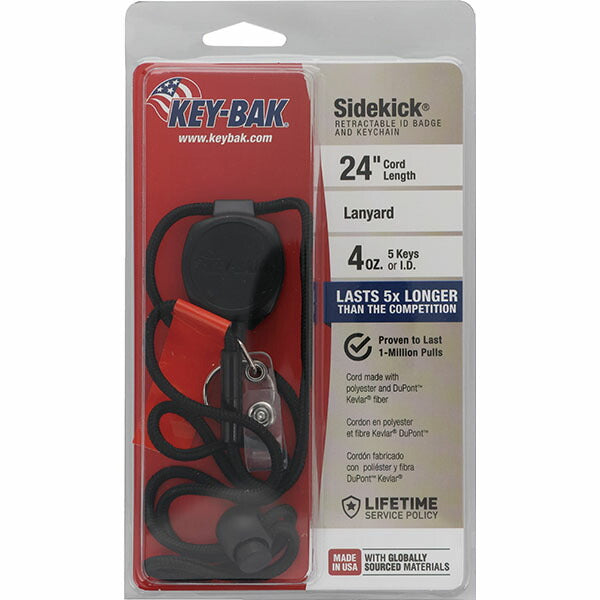 日本正規品 キーバック リトラクタブルキーリール SIDEKICK (0KB1-0A41) (0088056913697) 24インチ ブレイクアウェイランヤード 首掛け IDバッジ 鍵6本対応 オフィス 医療  KEY-BAK