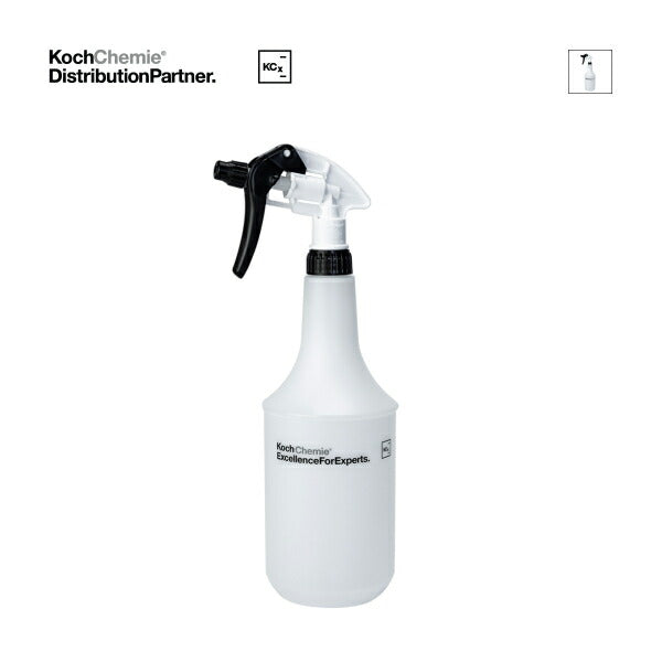 日本正規品 コッホケミー スプレーヘッド付きシリンドリカルボトル 1L 希釈目盛り付 HDPE製 (KJ999063A) KochChemie