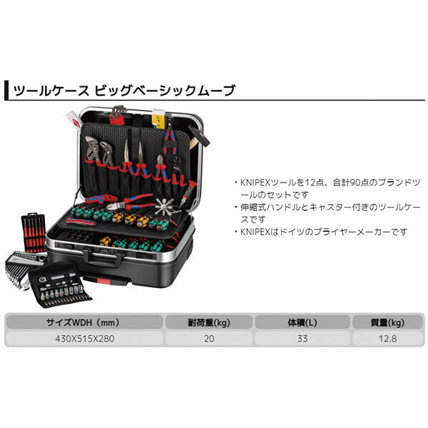 日本正規品 クニペックス ツールケース/ビッグベーシックムーブメカニック用 (002106M)(4003773086222) KNIPEX