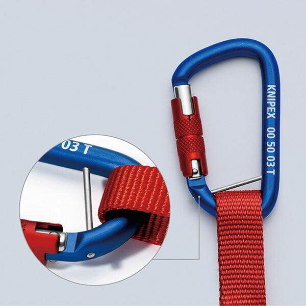 日本正規品 クニペックス カラビナ付キアダプターストラップ (005013TBK)(4003773088035) KNIPEX