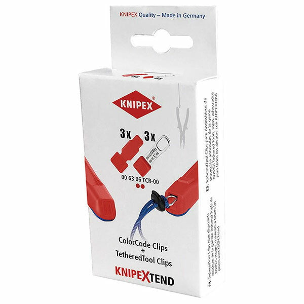日本正規品 クニペックス テザーカラーコードクリップ(3x2) レッド (006306TCR)(4003773089759) KNIPEX