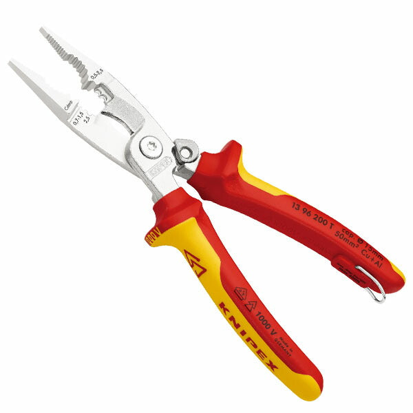 日本正規品 クニペックス 絶縁エレクトロプライヤー 落下防止 (1396-200T)(4003773081425) 業務向け KNIPEX