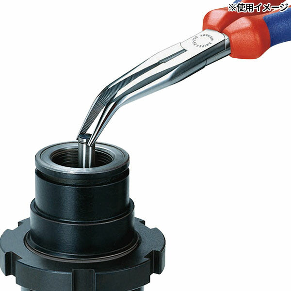 日本正規品 クニペックス 40°先曲ラジオペンチ 落下防止 コンフォート 200mm (26 22 200 T)(4003773080008) KNIPEX