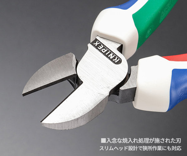 【ワケあり特価品】 (状態A) 日本正規品 クニペックス 限定 斜ニッパー イタリアモデル 3Kグリップ コンフォート 160mm WE FORGE WINNERS 限定800丁 (7002-160S8) (4003773094005) KNIPEX