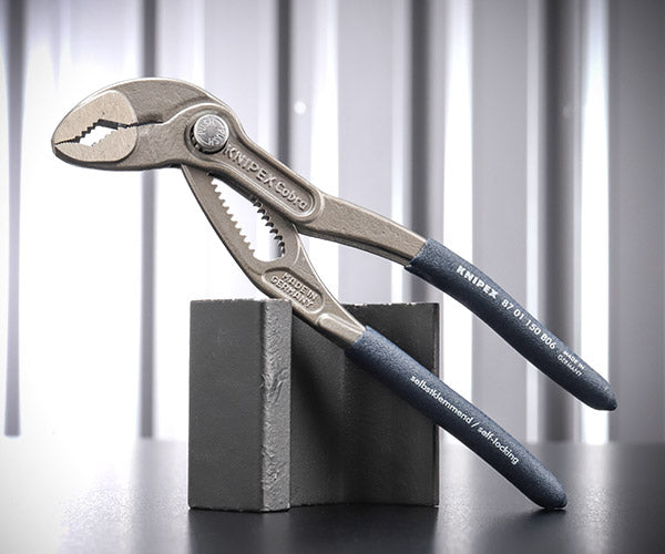 [26SS限定品] クニペックス スティールブルー コブラ ウォーターポンププライヤー 150mm (8701-150B06)(4003773093626) KNIPEX