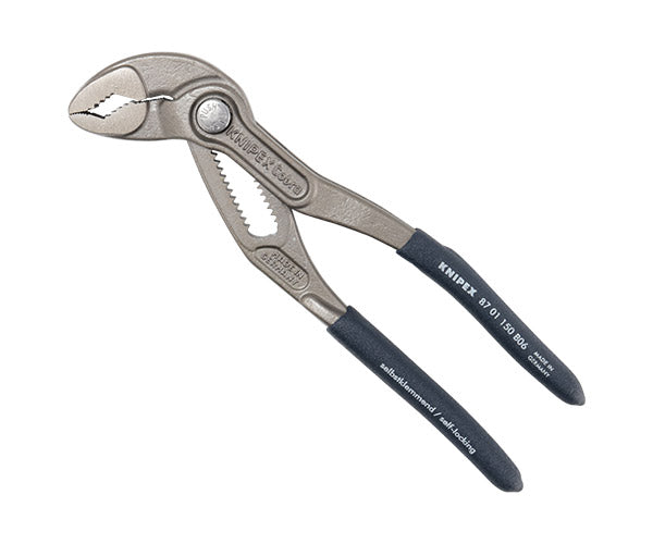 [26SS限定品] クニペックス スティールブルー コブラ ウォーターポンププライヤー 150mm (8701-150B06)(4003773093626) KNIPEX