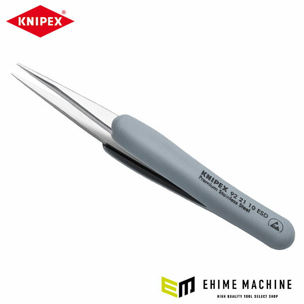 日本正規品 クニペックス ラバーグリップ付ピンセット 123MM (9221-10ESD)(4003773088608) KNIPEX