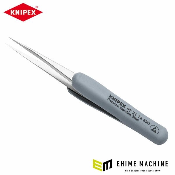 日本正規品 クニペックス ラバーグリップ付ピンセット 112MM (9221-12ESD)(4003773088622) KNIPEX