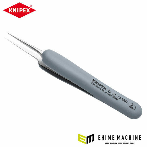 日本正規品 クニペックス ラバーグリップ付ピンセット 112MM (9221-13ESD)(4003773088639) KNIPEX