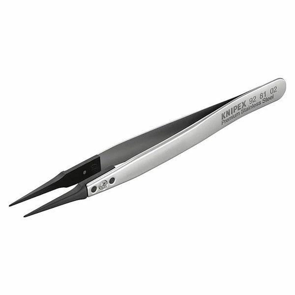 日本正規品 クニペックス ESDチップ交換式ピンセット 130MM (9281-02)(4003773087113) KNIPEX