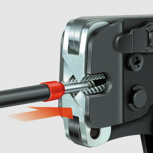 日本正規品 クニペックス ワイヤーエンドスリーブ圧着ペンチ (9753-08)(4003773040187) 業務向け KNIPEX