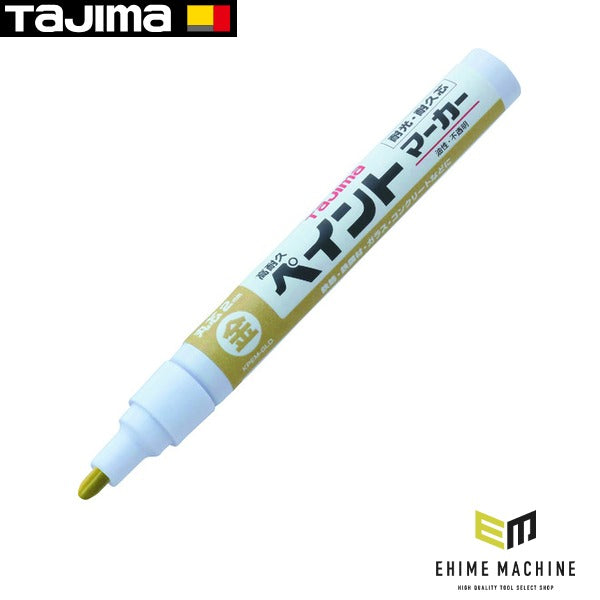 タジマ 高耐久ペイントマーカー ゴールド 中字・丸芯 (KPEM-GLD)(4975364265593) TAJIMA TJMデザイン