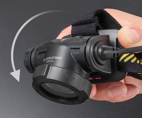 [26AW新商品] 日本正規品 レッドレンザー 充電式ヘッドライト H7R PRO 1200ルーメン 最長350m ヘルメット対応 USB-C充電 (503352)(4058205043519) Ledlenser