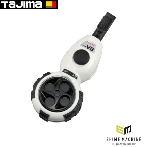 タジマ エルライン墨つぼV8斜めカット ホワイト (LL-SUMV8N-W)(4975364057143) TAJIMA TJMデザイン