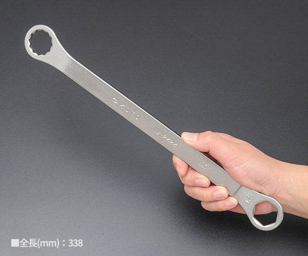 KOTO 6角x12角 極薄めがねレンチ LW-2424 サイズ24mm なめにくい六角と早回しできる十二角の組合せ極薄レンチ 江東産業