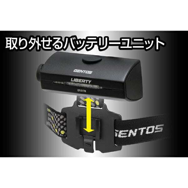 GENTOS 充電式ヘッドライト LY-217R ジェントス LEDライト 700ルーメン スポット ワイドビーム切替 USB Type-C充電式