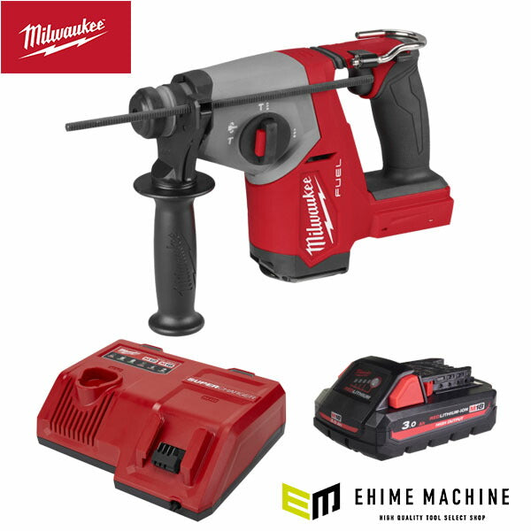 日本正規品 ミルウォーキー M18 FUEL 16mm SDS-PLUS 充電式ハンマードリル 3.0Ah x 1 キット バッテリー・充電器付 電動工具 数量限定 (M18 FHAC16-301BLR JP) (4573592032774) Milwaukee