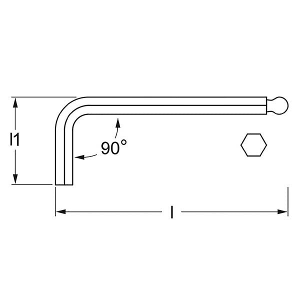 日本正規品 マタドール ボールポイント六角レンチ ロング 12mm (04420120)(4040674118676) MATADOR