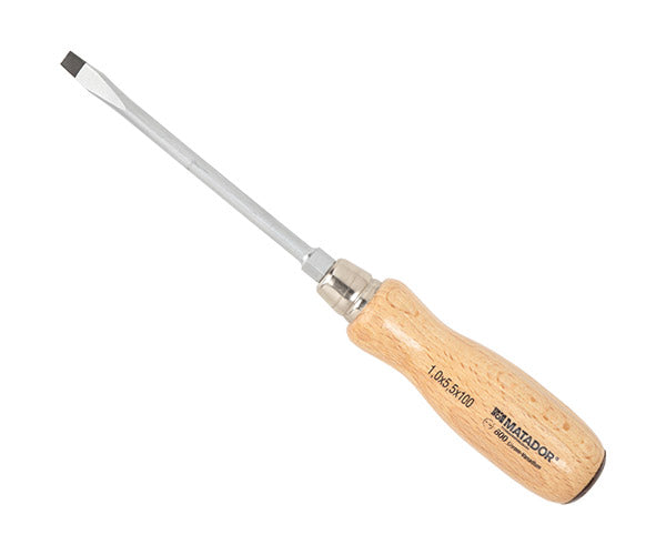 【在庫限り ドイツ老舗工具メーカー正規品 特別価格】 マタドール 木柄貫通ドライバー 5.5X100MM (06001055)(4040674121713) MATADOR