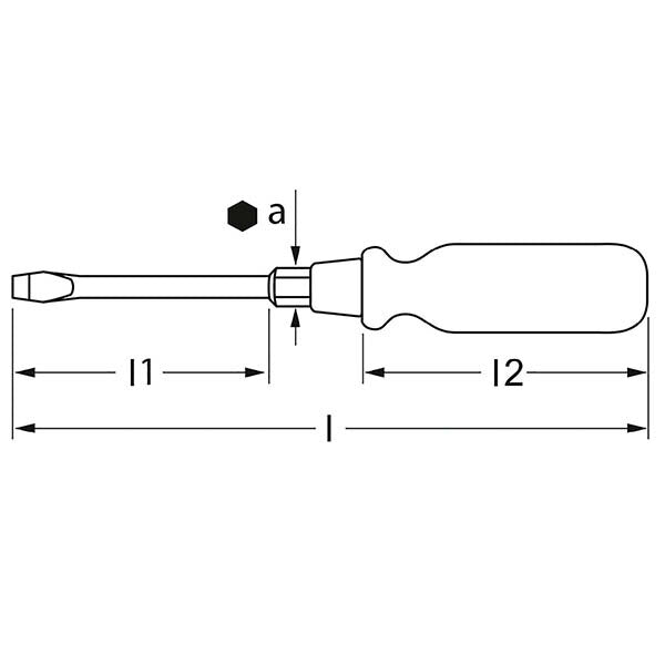 日本正規品 マタドール 木柄貫通ドライバー 12X200MM (06002012)(4040674121751) MATADOR