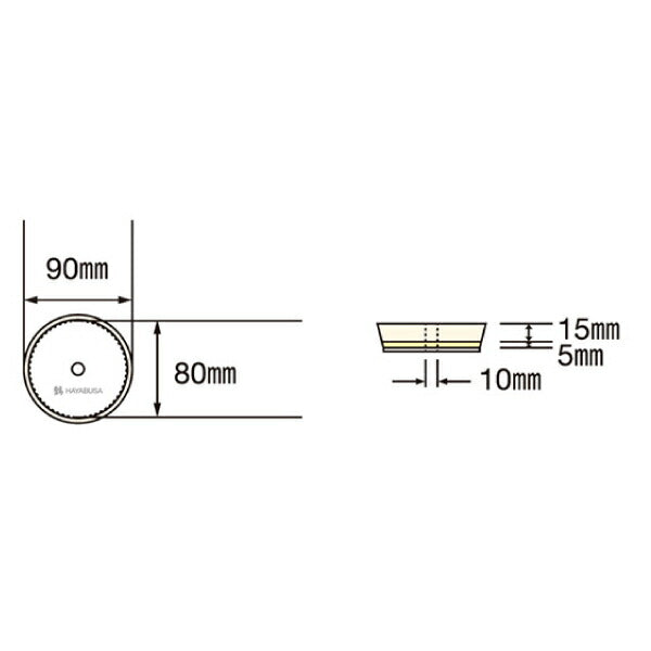 HAYABUSA ハヤブサ モルトフォームスポンジバフ超微粒子目 Φ90 MF25-90 最終仕上げ用 カーポリッシャー ルペスポリッシャーに最適